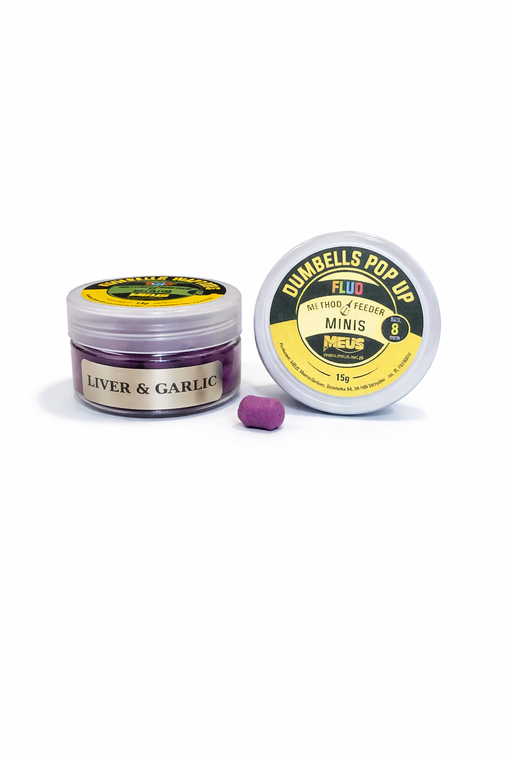 Dumbells Pop Up FLUO  Minis – Liver & Garlic 8mm