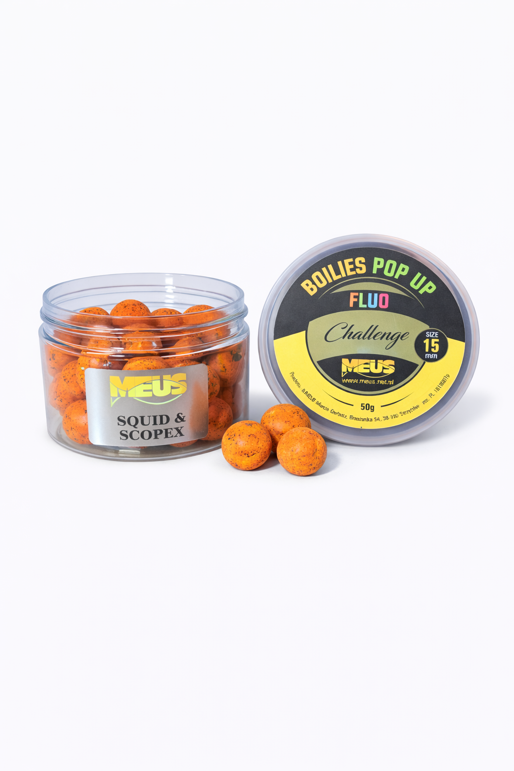 Squid & Scopex Pop-Ups 15mm (Fluo) – Challenge