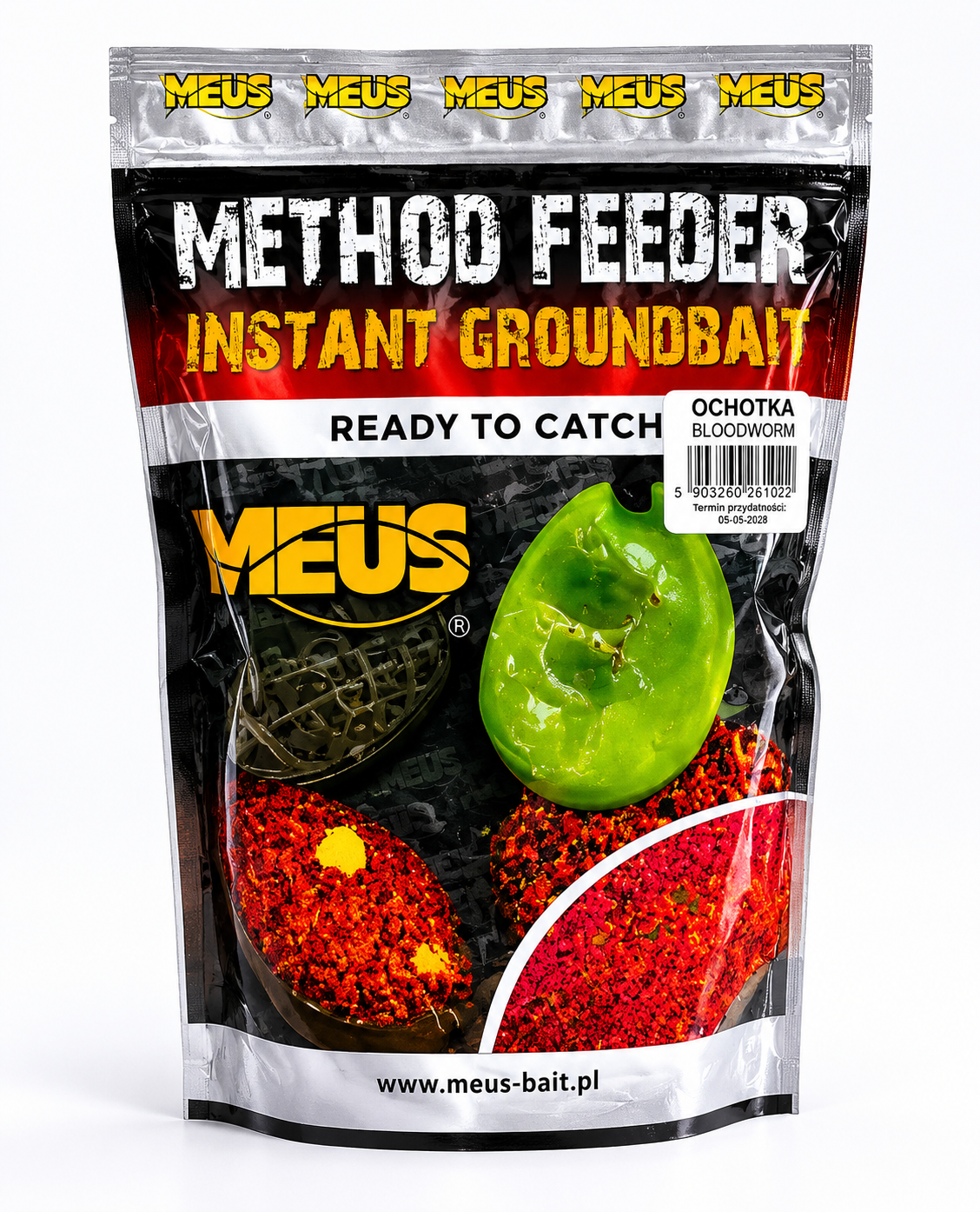 🎣 METHOD FEEDER INSTANT GROUNDBAIT –  BLOODWORM 🎣700gr.