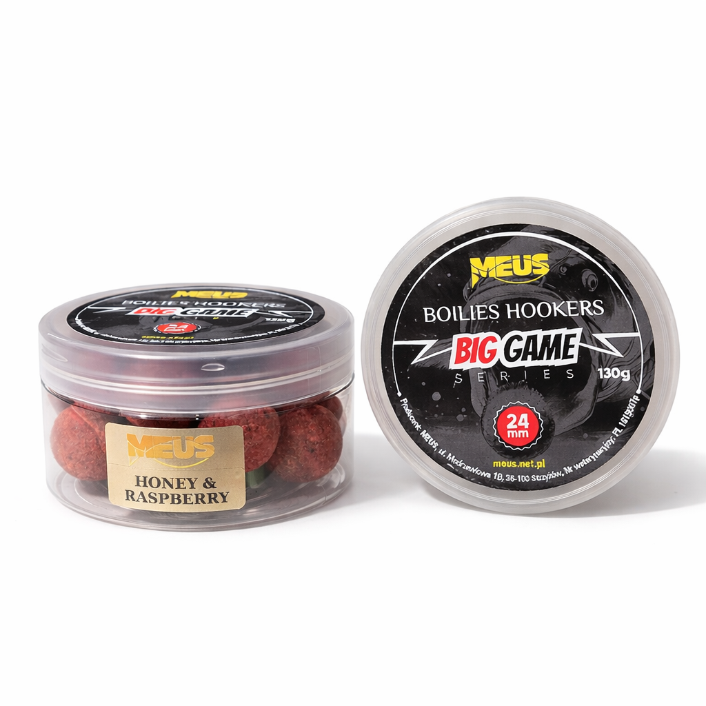 Big Game hookbaits 24mm  Honey & Raspberry 130gr.
