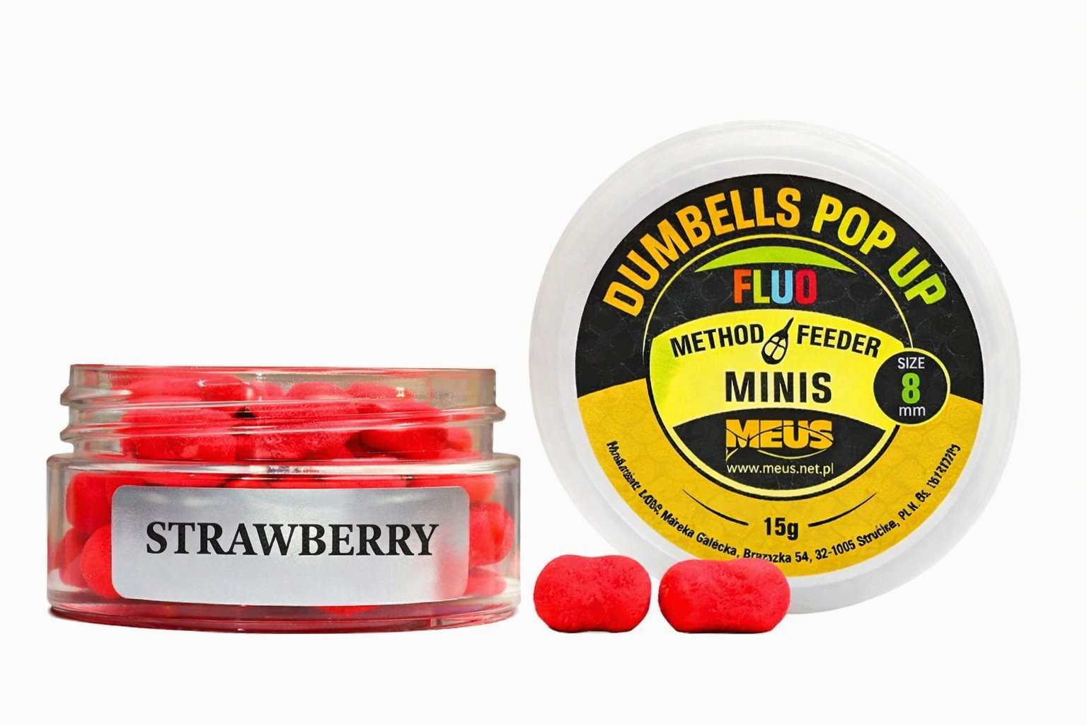 DUMBELLS POP UP FLUO  MINIS – STRAWBERRY 8MM