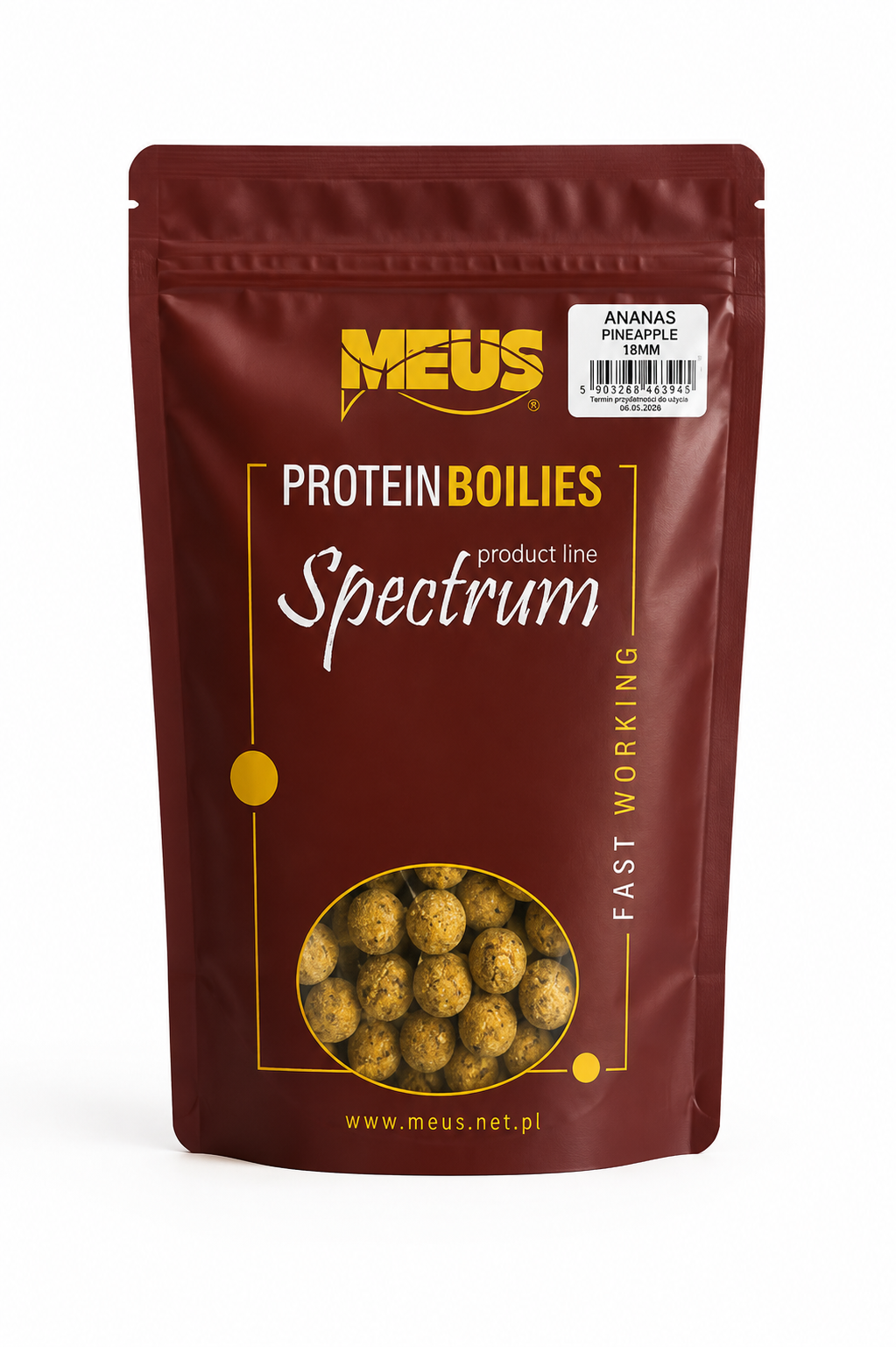 Boilies Spectrum Pineapple 18 mm – 1 kg