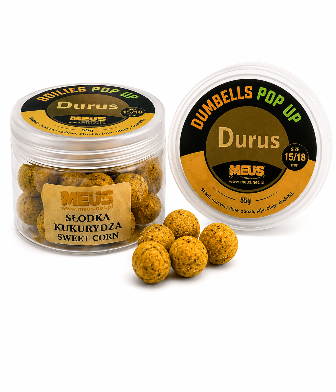 Durus Sweet Corn Dumbbells Pop-Ups 15/18 mm – 50 g