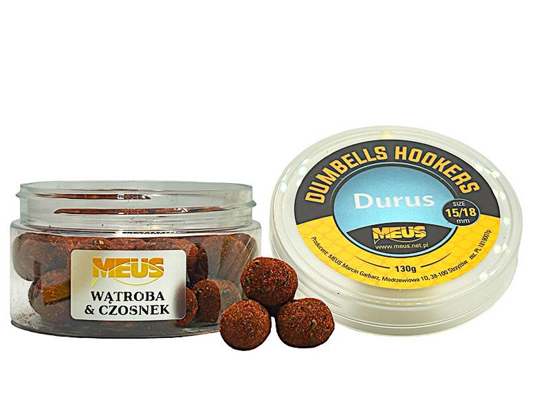 haakbaits dumbell hookbaits durus 15 18mm lever en knoflook